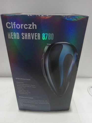 clforczh rechargeable head shaver designed for the bald image - wet & dry use - 5W/800mAh - LED display - blue/black (model: 8780) image 3