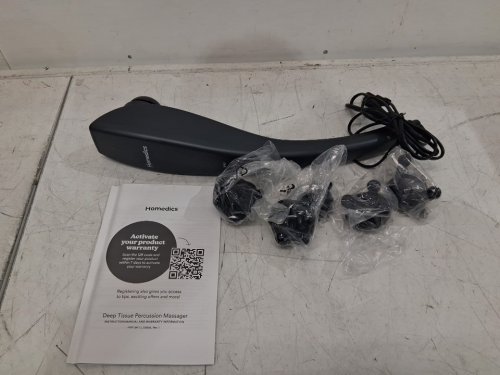 Homedics Deep Tissue Percussion Massager with 3 Speeds - 5 Attachments -Muscle Recovery - Black (Model: 	HHP-341-4RM) image 3