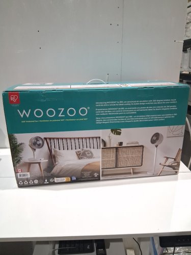 Woozoo 360° Pedestal 12-SPEED Air Circulator - ADJUSTABLE HEIGHT 21" TO 40" - WHITE (Model: STF-360DC/1747373) image 2