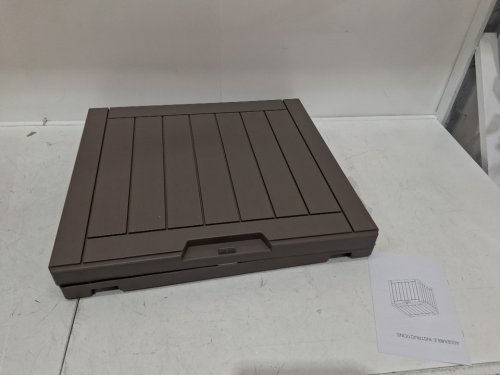 outdoor waterproof resin storage box - 23" x 3" x 22" - brown image 3