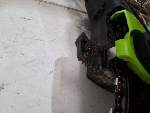 greenworks pro cordless adjustable polesaw with carry strap - battery & charger not included - 80V - 10" blade - 9ft-14ft - green/black - (model: PS80L000) image 5