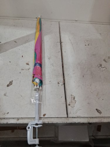 RIO BRANDS WAVE BEACH CLAMP-ON BEACH UMBRELLA - 4FT - UPF 50+ - MULTI COLOR (MODEL: UB44-775-1) image 2