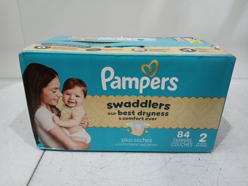 84PK PAMPERS SWADDLERS DISPOSABLE DIAPERS - size 2(10-27lb) image 3