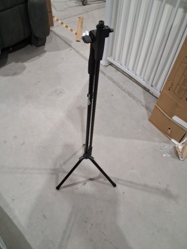 AMAZONBASICS FOLDING TRIPOD MICROPHONE STAND WITH BOOM ARM - 3FT TO 7FT - BLACK (MODEL: TMS130) image 2