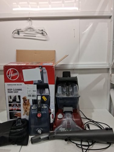 Hoover PowerScrub Deluxe Upright Carpet Cleaner with Spin Scrub, Multi‑Directional Brushes, Dual‑Tank System, Heat Force Rapid‑Dry, and Automatic Detergent Mixing - 20 FT Cord - red/black (MODEL: FH50150VCD) image 2