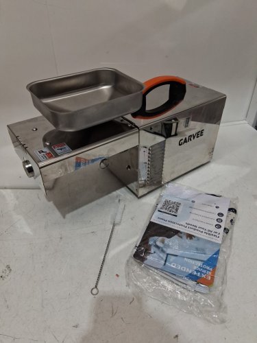 GARVEE STAINLESS STEEL OIL PRESS MACHINE - 110 V AC 60HZ; 1600 RPM MOTOR; 64 RPM OUTPUT - SILVER (MODEL: XS-420) image 3