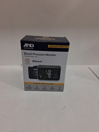 a&d medical Precision Check Pro Blood Pressure Monitor with Bluetooth -wide Cuff - grey/blue (model: UA-910CNBLE) image 2