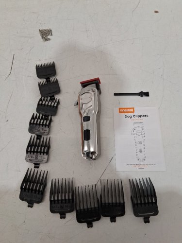 oneisall professional low noise dog grooming trimmer with accessories - silver (model: rfc-676) image 3