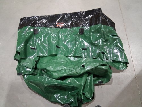all weather Waterproof PE Tarpaulin Outdoor Storage Deck Box with Galvanized Frame - 230 gal - black/green (model: jh-230) image 6