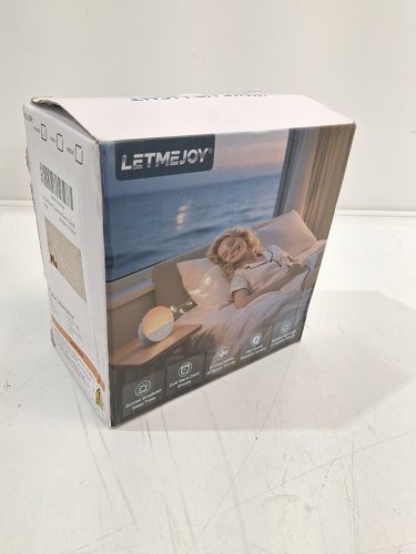 letmejoy sunrise alarm clock & sleep sound machine with rgb lights - bluetooth speaker - white (model:yf-04) image 3