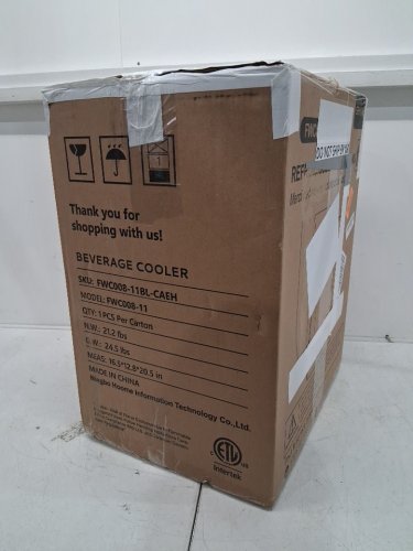 EUHOMY BEVERAGE REFRIGERATOR COOLER WITH 40°F-61°F DIGITAL TEMPERATURE CONTROL - 18L (HOLDS 25 CANS) - BLACK (MODEL: FWC008-11BL-CAEH /‎ WC-6B) image 10