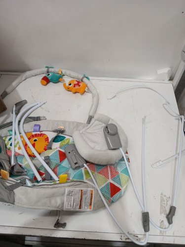 BRIGHT STARTS BABY BOUNCER SOOTHING VIBRATIONS INFANT SEAT - TAGGIES, MUSIC, REMOVABLE-TOY BAR - 0-6 MONTHS UP TO 20 LBS - TOUCAN TANGO (MODEL: ‎10589-ES) image 5