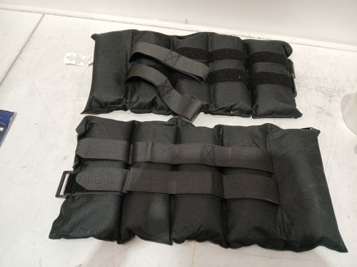 2PK CAP BARBELL ADJUSTABLE ANKLE WEIGHTS - TOTAL OF 20LBS (10LBS EACH) - BLACK (MODEL: HHA-CB020A1) image 3