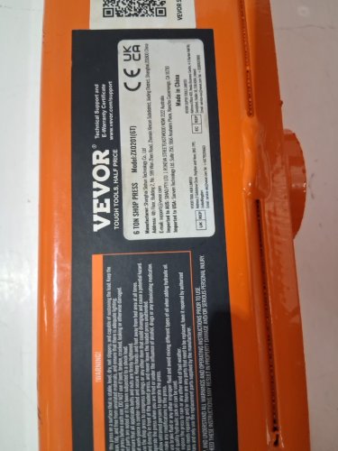 h-frame floor heavy duty hydraulic press - 6ton - 35.7" x 19.5" x 15.7" - orange (model: zx0901) image 4