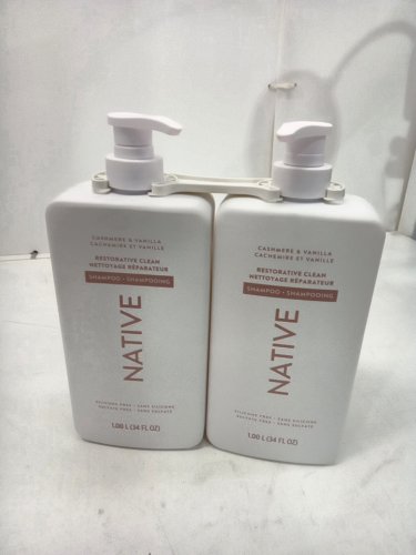 2 native restorative clean shampoo - 1l - cashmere and vanilla image 2