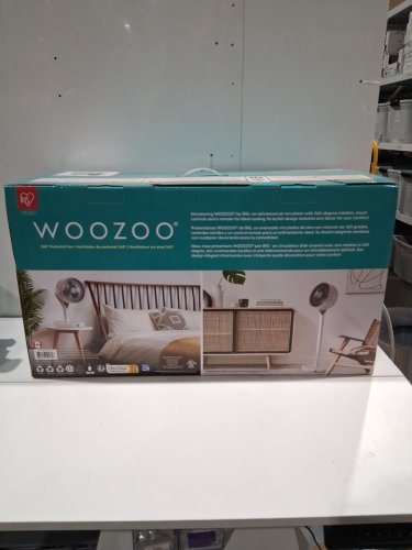 Woozoo 360° Pedestal 12-SPEED Air Circulator - ADJUSTABLE HEIGHT 21" TO 40" - WHITE (Model: STF-360DC/1747373) image 2