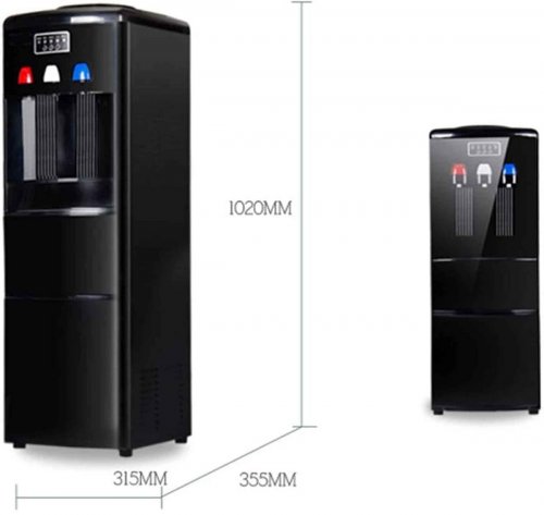 KFJZGZZ 2 in 1 Water Dispenser with Built-in ice Machine - 12.4" x 14" x 40.2" - Black (Model: home) image 2