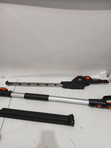 WORX POWER SHARE 2-IN-1 EXTENDABLE CORDLESS HEDGE TRIMMER *tool only*- 20" BLADE/20V - ORANGE (MODEL: WG252.9 image 7