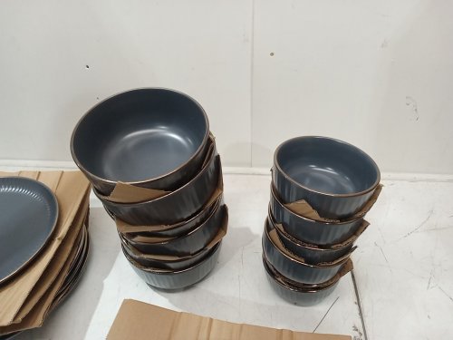 24pc Safdie Cara Dinnerware Set - dark grey (model: 1800142) image 4