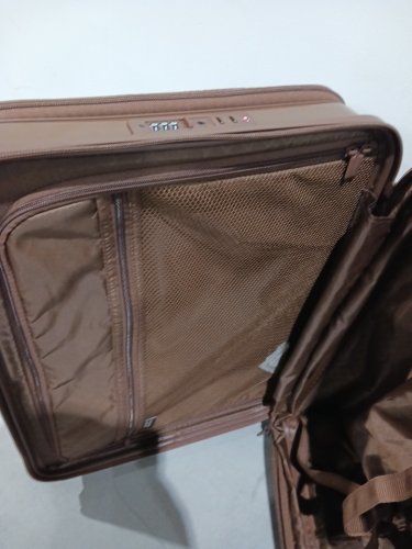 LARVENDER ROLLING SUITCASE CARRY-ON WITH HANDLE AND BUILT-IN LOCK - 20" - GLOSSY MOCHA image 6