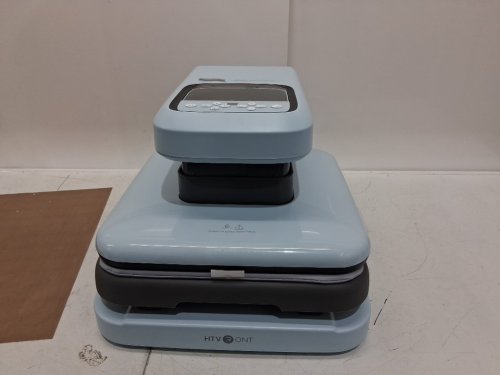 htvront auto heat press 2 - sublimation heat press machine for t shirts with adjustable pressure and fast, even heating - 15" x 15" - TEAL (model: HPA01) image 6