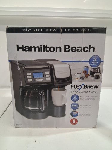 HAMILTON BEACH 3-IN-1 FLEXBREW TRIO COFFEE MAKER - 12 CUP GLASS CARAFE - BLACK (MODEL: 49902C) image 15