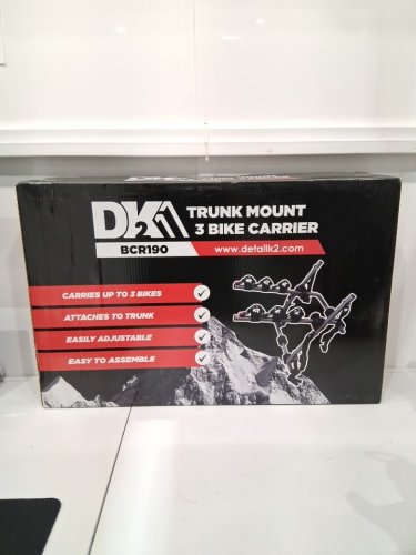 DK2 3-Bike Truck Mount Bicycle Carrier - 81lbs max capacity - 27.5” x 12.5” x 26” (model: BCR190) image 3