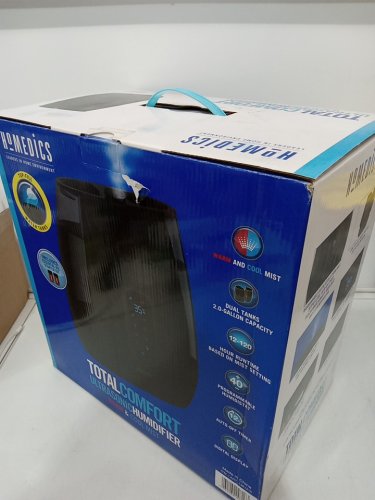 HoMedics Total Comfort Ultrasonic Humidifier with Warm & Cool Mist and essential oil starter kit - 2 Gallon Capacity - Black (Model: 1391210) image 2