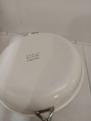 GreenPan "The Big Fry" Frypan non-stick, pfas-free, dishwasher safe & oven safe - 14" - cream (model: 1972977) image 3
