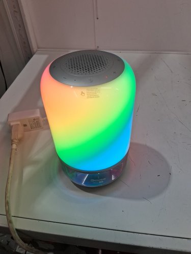 govee table lamp 2 pro x sound by jbl - 13.39" x 7.28" x 7.28" - up to 4.5hr playback - 100+ light settings -  white/silver (model: 2037930/H6020GF1 image 3