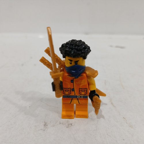 lego ninjago collectible ninja mini figure with assorted weapon - Orange image 2