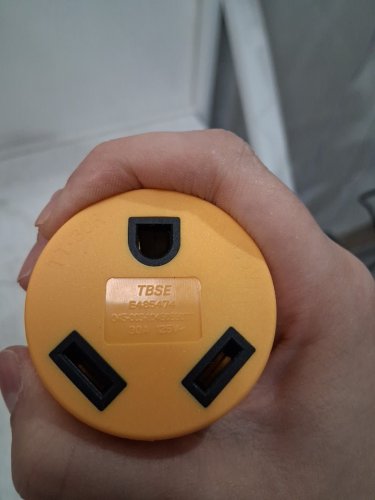 MECMO 3 PRONG Twist Locking Generator RV Outlet Adaptor - L14-30P to TT-30 - 30amp - 125V - yellow image 4
