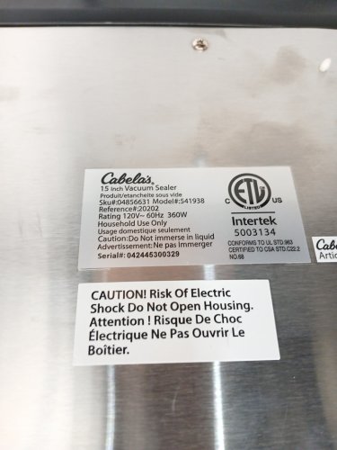 BPS COMMERCIAL GRADE VACUUM SEALER - 15" - SILVER (MODEL: 541938) image 8