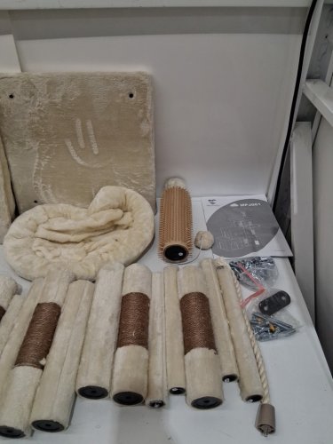 Hey-brother Large Multi-Level Cat Tree Condo Furniture with Sisal-Covered Scratching Posts - 53" x 19" - beige (model: MPJ061MJ) image 6