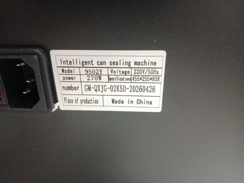 Automatic Commercial Can Seamer Machine for Plastic and Aluminum Beer Cans - Black (Model: 9502Y) image 13