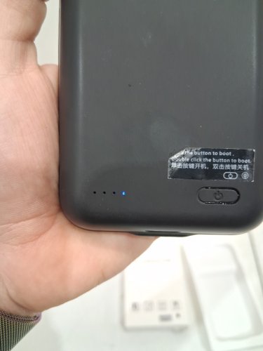 Smart charging battery phone case for iphone 16 pro - 7000mah - BLACK (model: hy-16) image 3