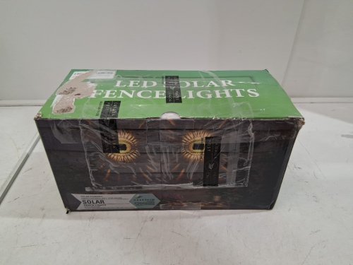 12pk solar powered led fence lights - 4"x3"/each - warm yellow image 4