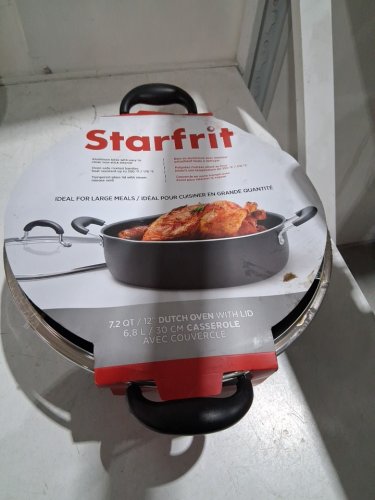 STARFRIT THE ROCK ONE POT, DUTCH OVEN WITH LID- 12"/7.2QT - BLACK. image 2