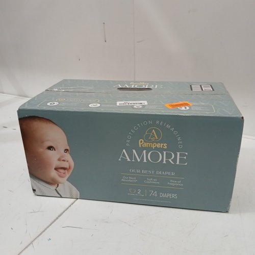 74PK Pampers Amore Our Best Diapers with Keep Dry Liner - Size 2 (10-22LBS) image 2