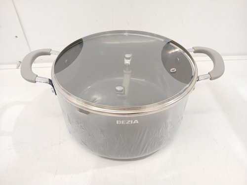 BEZIA Ceramic Nonstick Stock Pot with Lid - 8QT - Grey (Model: 11494-24) image 3