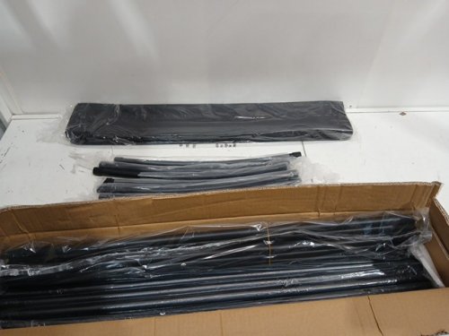VEVOR Room Divider 4 Panels Fabric Privacy Screen - 136.4"x72.4"x20.4" - black (model:pffstghs07) image 4