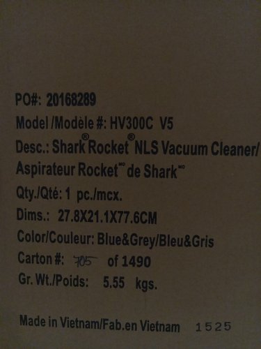 SHARK ROCKET PET ULTRA-LIGHT CORDED STICK & HANDHELD VACUUM CLEANER - BLUE & GREY (MODEL: HV300C V5) image 4