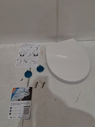 Garvee Round Toilet Seat with Soft Close - 14.5" x 16" - white - (model: pho-16ex3qux) image 3