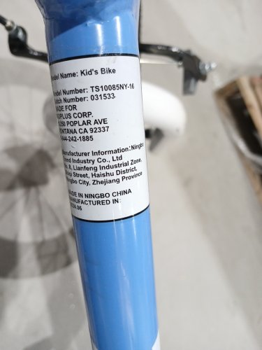 COSTWAY Kids Bicycle Bike with Removable Training Wheels and Basket - 16" - BLUE (MODEL:TS10085NY-16) image 11