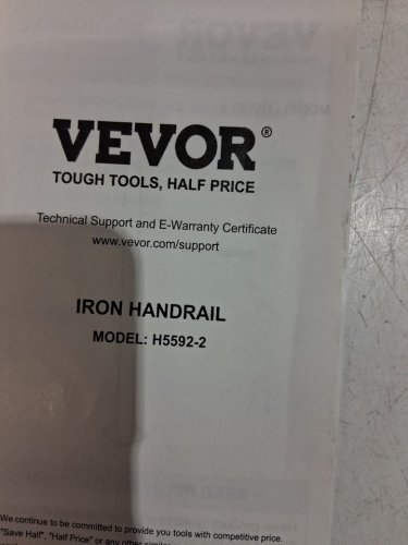 VEVOR wrought iron handrail - 38" X 28" - BLACK - (MODEL H5592-2) image 6
