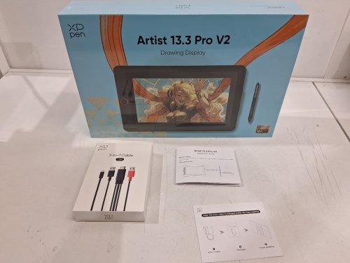 xp pen artist pro v2 drawing tablet with stylus compatible with Windows, Mac, Android, Chrome, and Linux- 13.3" - black (model: md130fh) image 4