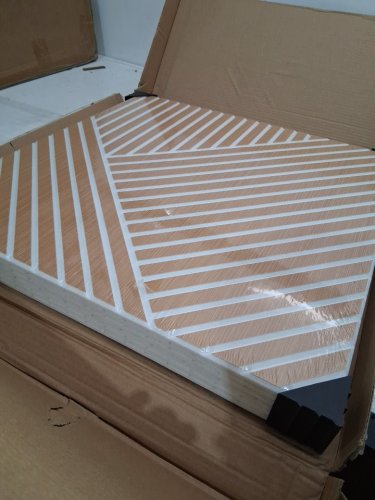 6pk Foritrue decorative Soundproof Wall Acoustic Panels - 23.6" x 23.6"x 0.4" - Log Color+white image 4