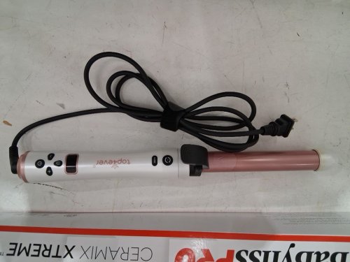 top4ever 3-in-1 automatic rotating hair curler with 3 sizes replaceable barrels - rose gold.(model: sw01). image 5