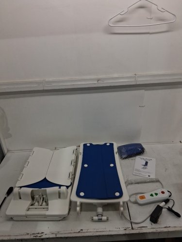 electric adjustable height chair lift for elderly - 42.9" x 23.1" x 14.4" - blue/white (model: jc35m3-1) image 3
