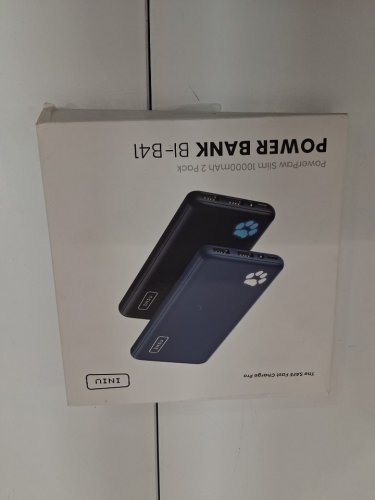 2PK INIU PORTABLE CHARGER POWER BANK WITH BUILT-IN USB-C CABLE - 45W MAX - 10000MAH - BLACK/blue (MODEL:bi-b41) image 5